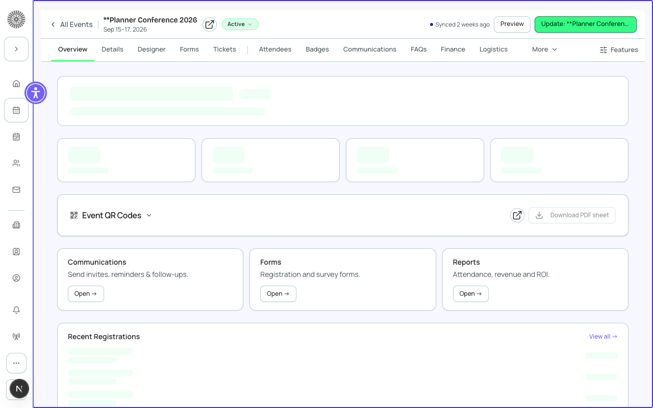 The Salesforce link icon appears next to every record — click it to jump to the native Salesforce record view.